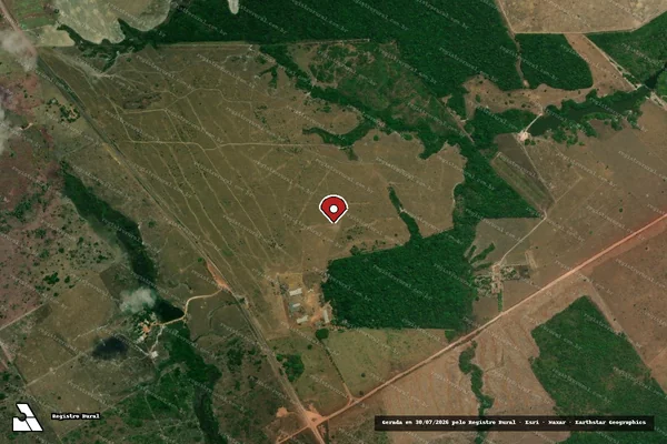 Imagem de satélite de Infração Ambiental em Goianésia do Pará - PA (marcador da localização)