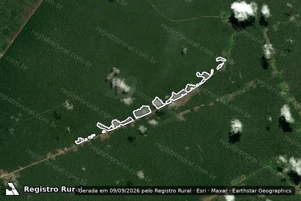 Imagem de satélite de Infração da Flora em Prainha - PA