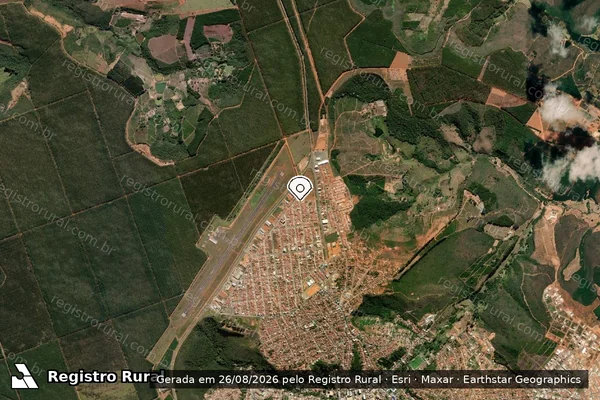 Imagem de satélite de Infração da Fauna em Capelinha - MG (marcador da localização)