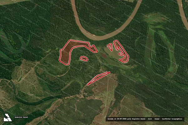 Imagem de satélite de Infração Ambiental em Rondonópolis - MT