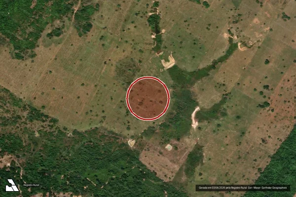 Imagem de satélite de Infração da Flora em Guarantã do Norte - MT