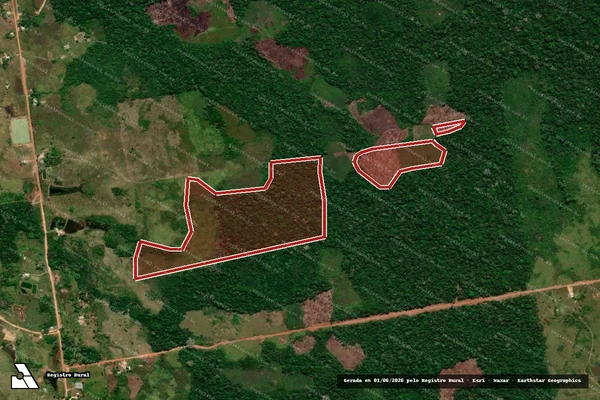 Imagem de satélite de Infração da Flora em Cruzeiro do Sul - AC