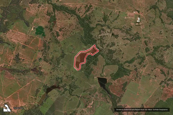 Imagem de satélite — Embargo IBAMA — Desmatamento - Araguaçu/TO