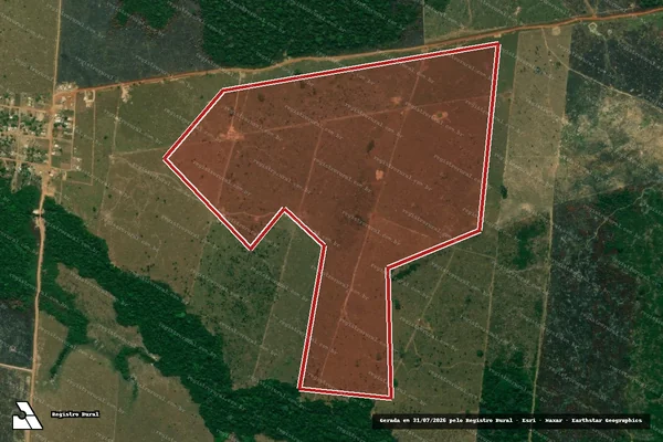 Imagem de satélite de Infração da Flora em Lábrea - AM