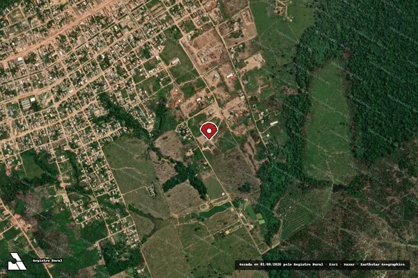 Imagem de satélite de Infração da Flora em Manicoré - AM (marcador da localização)