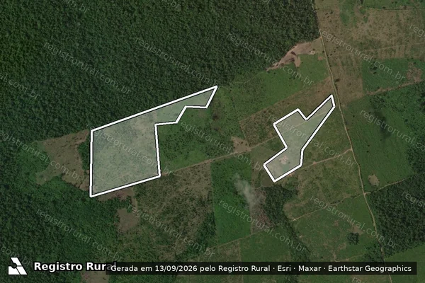 Imagem de satélite de Infração da Flora em Uruará - PA