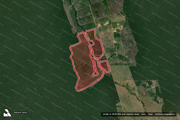 Imagem de satélite de Infração da Flora em Lábrea - AM