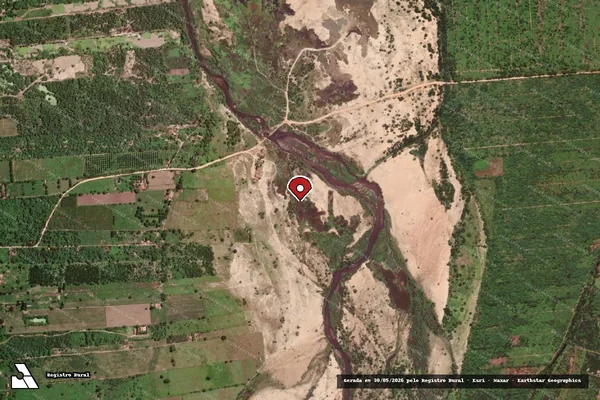 Imagem de satélite — Embargo IBAMA — Infração Ambiental — Açu/RN