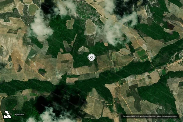 Imagem de satélite — Embargo IBAMA — Infração da Flora — Marcação/PB