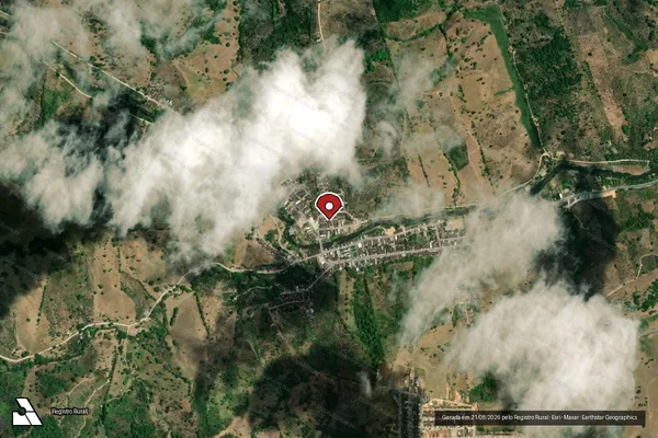 Imagem de satélite de Infração Ambiental em Santana do Mundaú - AL (marcador da localização)