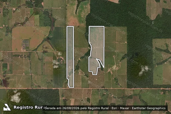 Imagem de satélite de Infração da Flora em Juruena - MT