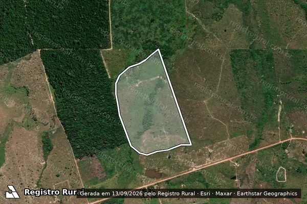 Imagem de satélite de Infração da Flora em Colniza - MT