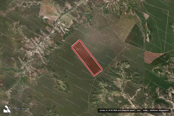 Imagem de satélite de Infração da Flora em Ponto dos Volantes - MG