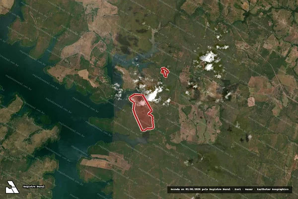 Imagem de satélite de Infração da Flora em Paranã - TO