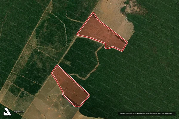 Imagem de satélite de Infração da Flora em Peixoto de Azevedo - MT