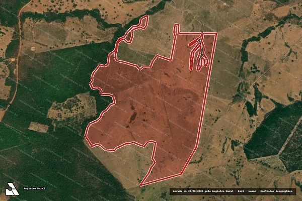 Imagem de satélite de Infração Ambiental em Miracema do Tocantins - TO