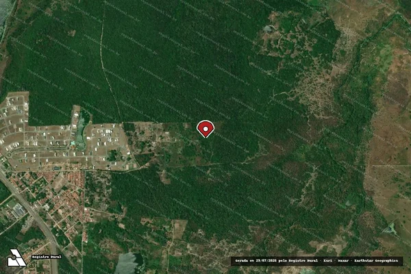 Imagem de satélite de Infração de Biopirataria(Não Classificada-Móvel) em Caucaia - CE (marcador da localização)