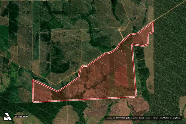Imagem de satélite de Infração Ambiental em Colniza - MT