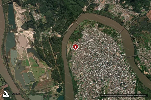 Imagem de satélite de Infração de Licenciamento(Não Classificada-Móvel) em União da Vitória - PR (marcador da localização)