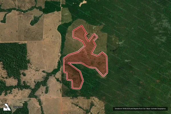 Imagem de satélite de Infração da Flora em Nova Canaã do Norte - MT