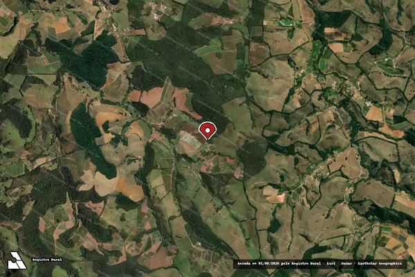 Imagem de satélite — Embargo IBAMA — Infração Ambiental — Barbacena/MG