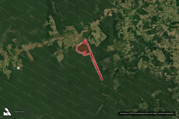 Imagem de satélite de Infração Ambiental em Apuí - AM