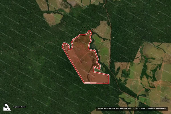 Imagem de satélite de Infração Ambiental em Juína - MT