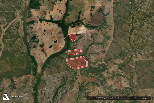 Imagem de satélite — Embargo IBAMA — Infração Ambiental - Figueirópolis/TO
