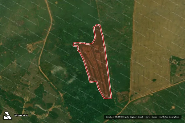 Imagem de satélite de Infração Ambiental em Cujubim - RO