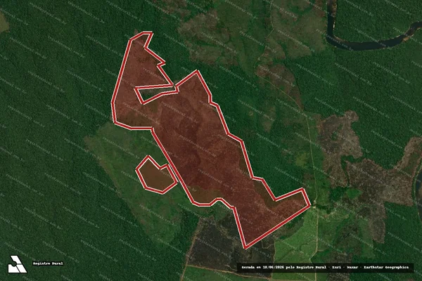 Imagem de satélite de Infração da Flora em Apuí - AM