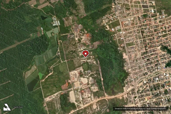 Imagem de satélite de Infração referente a Qualidade Ambiental em Uruará - PA (marcador da localização)