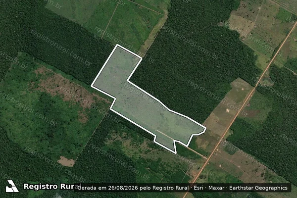 Imagem de satélite de Infração Ambiental em Humaitá - AM