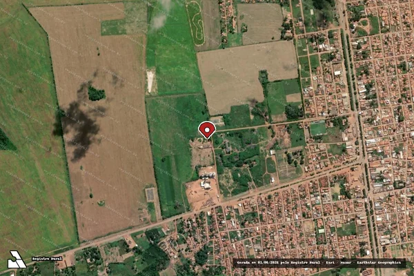 Imagem de satélite de Infração da Flora em Dom Eliseu - PA (marcador da localização)
