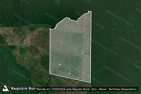 Imagem de satélite de Infração Ambiental em São Félix do Xingu - PA