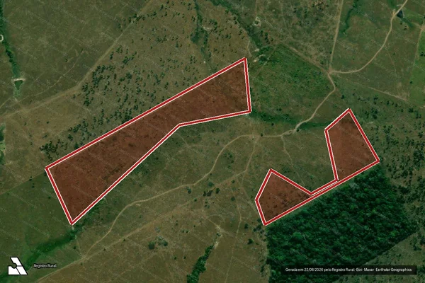 Imagem de satélite — Embargo IBAMA — Infração da Flora - Nova Mamoré/RO