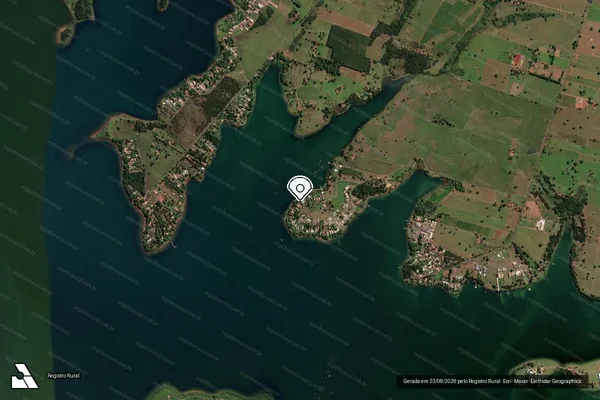 Imagem de satélite — Embargo IBAMA — Infração da Flora - Santa Fé do Sul/SP