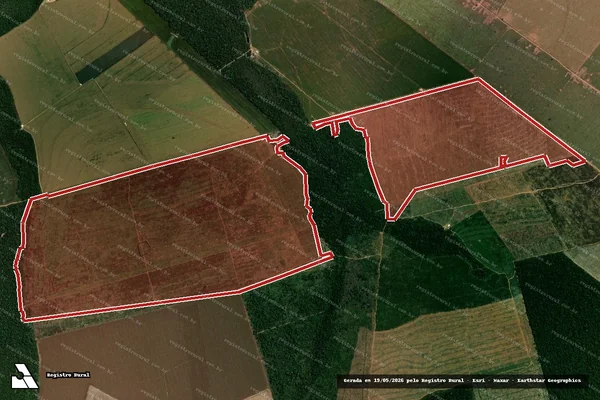 Imagem de satélite de Infração da Flora em União do Sul - MT