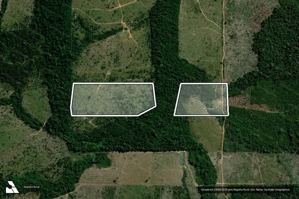 Imagem de satélite de Infração da Flora em Cujubim - RO