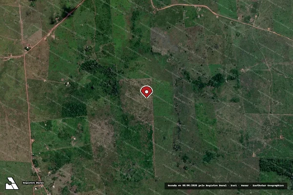 Imagem de satélite de Infração da Flora em São Félix do Xingu - PA (marcador da localização)
