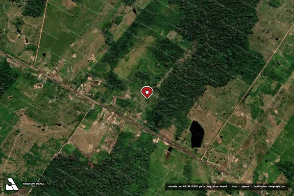 Imagem de satélite — Embargo IBAMA — Infração da Flora - Manoel Urbano/AC