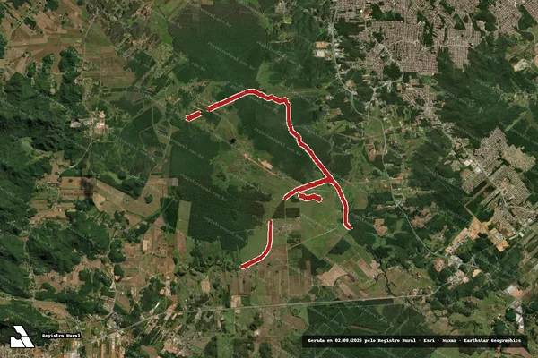 Imagem de satélite — Embargo IBAMA — Infração da Flora — Guaramirim/SC