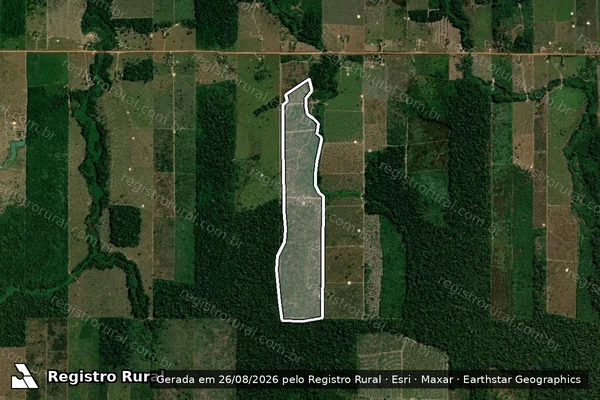Imagem de satélite de Infração da Flora em Candeias do Jamari - RO