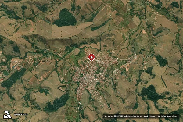 Imagem de satélite de Infração da Fauna em Virgínia - MG (marcador da localização)
