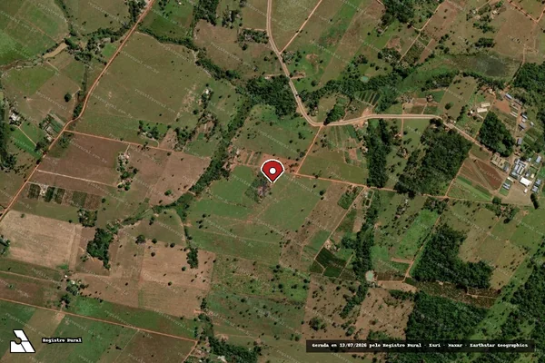 Imagem de satélite de Infração do CTF(Não Classificada-Móvel) em Juína - MT (marcador da localização)