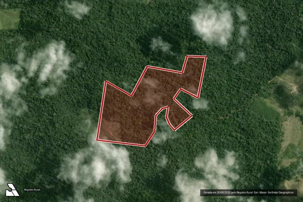 Imagem de satélite de Infração da Flora em Pacajá - PA