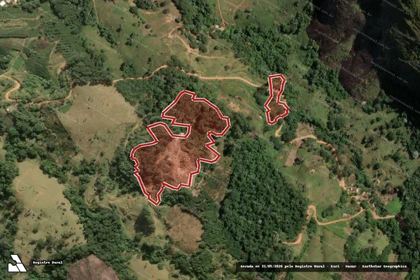 Imagem de satélite de Infração Ambiental em Castelo - ES