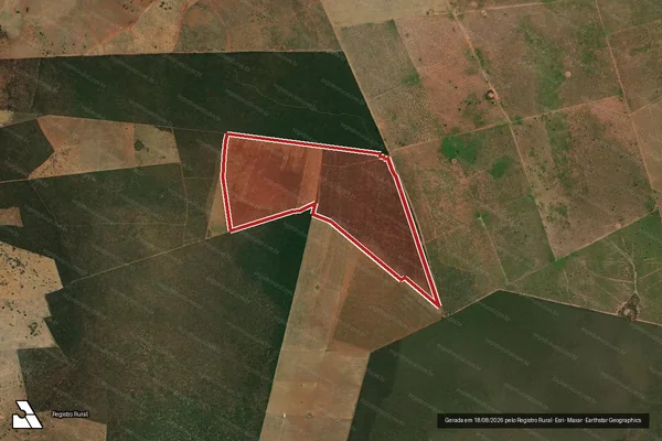 Imagem de satélite de Infração Ambiental em Coribe - BA