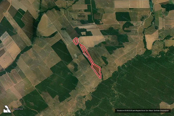 Imagem de satélite — Embargo IBAMA — Infração da Flora - Vilhena/RO