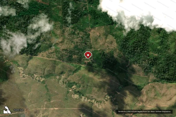 Imagem de satélite de Infração da Flora em São Félix do Xingu - PA (marcador da localização)
