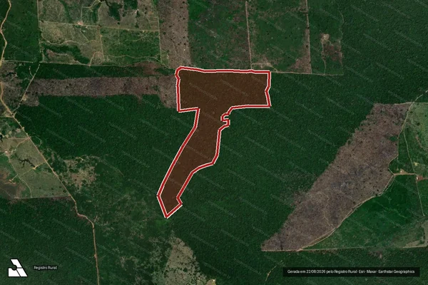 Imagem de satélite de Infração Ambiental em Lábrea - AM